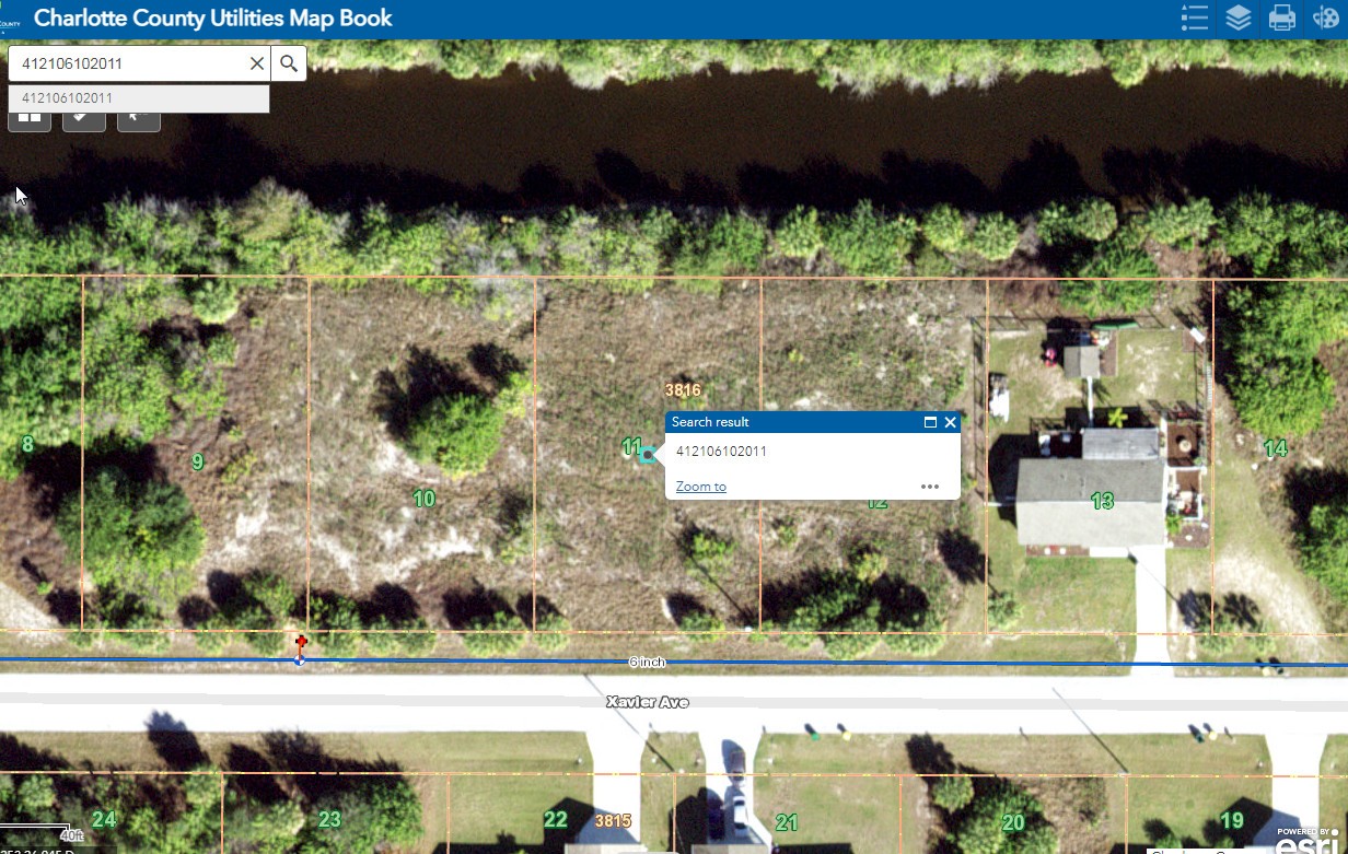 12092 Xavier Avenue, Port Charlotte, FL 33981 Utility Map